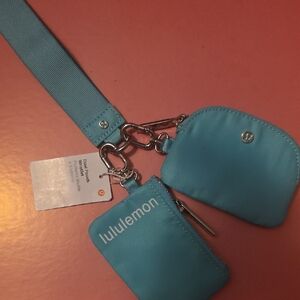 Lululemon Athletica Aqua Key & Card Holder Set